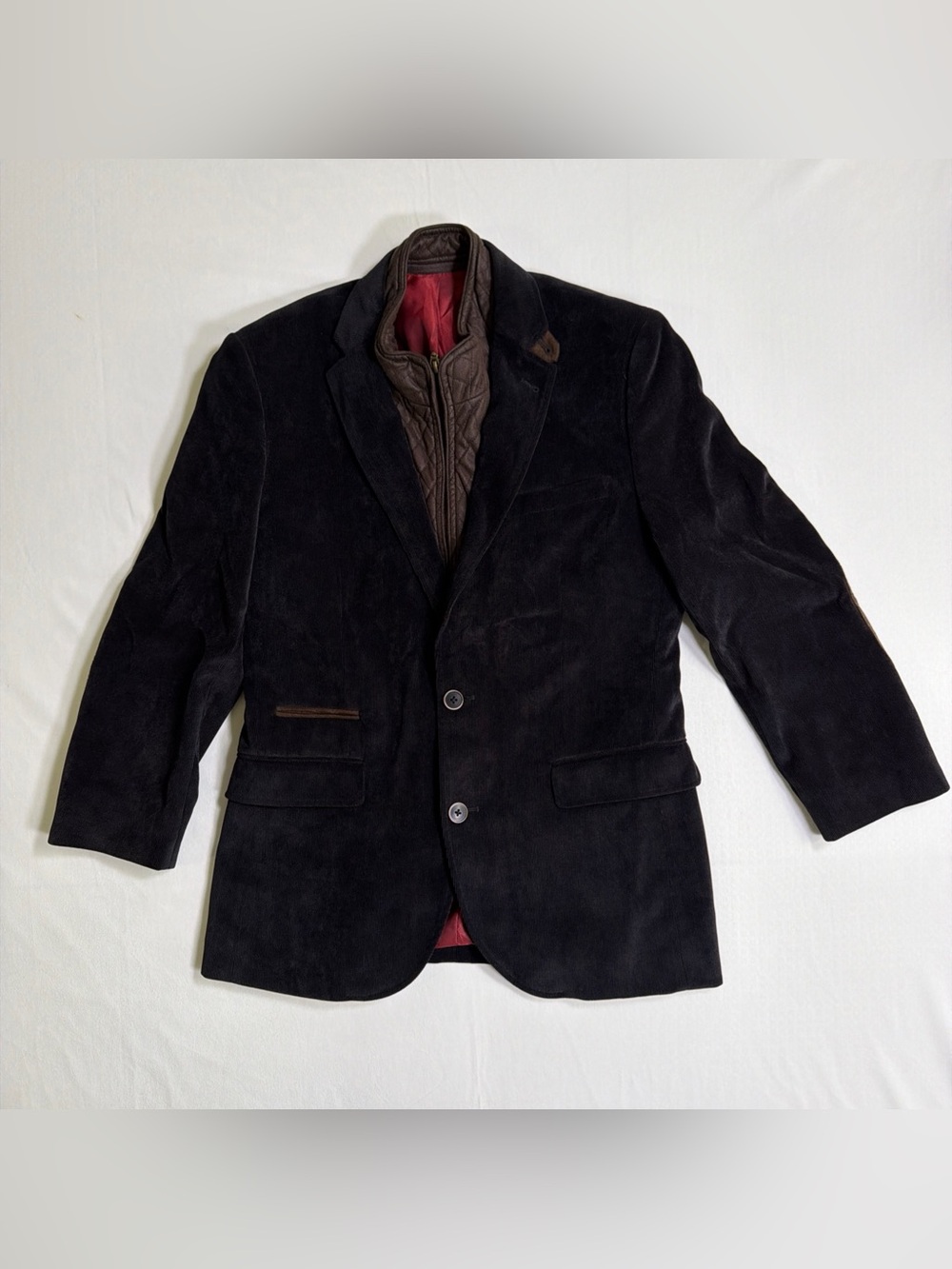 English Laundry Men's Black Corduroy Blazer